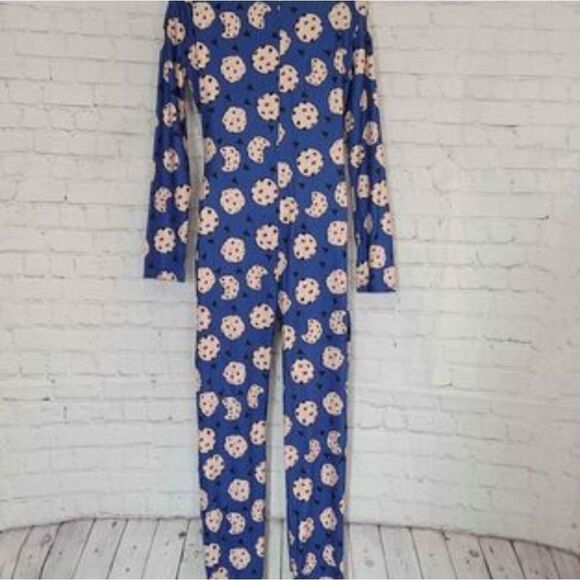 Women's Front Zip Onesie Cookies Large - Picture 4 of 4